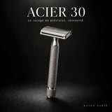 ACIER 30 Rasoir de sûreté en acier inoxydable