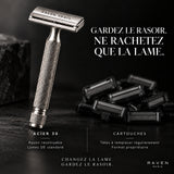 ACIER 30 Rasoir de sûreté en acier inoxydable